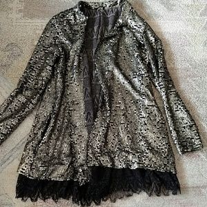Free people sequened flowy jacket/blazer
